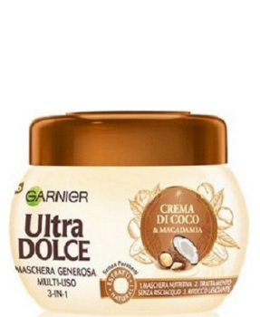 GARNIER ULTRA DOLCE MASCHERA CAPELLI 300 ml CREMA DI COCCO E MACADAMIA