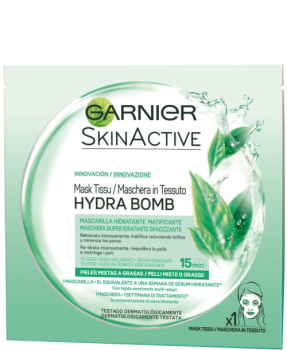 GARNIER HYDRABOMB MASCHERA IN TESSUTO PELLI MISTE/GRASSE 35 g